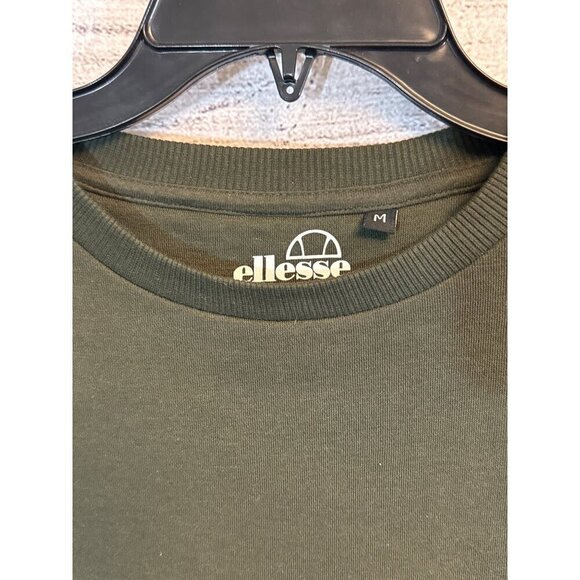 NWOT Ellesse Mens Olive Green Crewneck Sweatshirt Size M - Picture 2 of 3